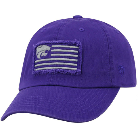 Achetez les Wildcats de l'État du Kansas pour remorquer l'équipage violet « drapeau 4 » adj. casquette relax - faire du sport