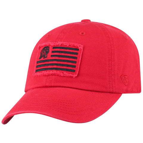 Achetez le remorquage rouge des Terrapins du Maryland "drapeau 4" équipage adj. casquette relax - faire du sport