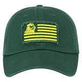 Oregon Ducks TOW Dark Green "Flag 4" Crew Adj. Relax Hat Cap - Sporting Up