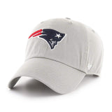 New England Patriots 47 Brand Gray Clean Up Adj. Slouch Hat Cap - Sporting Up