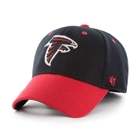 Atlanta Falcons 47 Brand Black Red Contender Structured Stretch Fit Hat Cap - Sporting Up