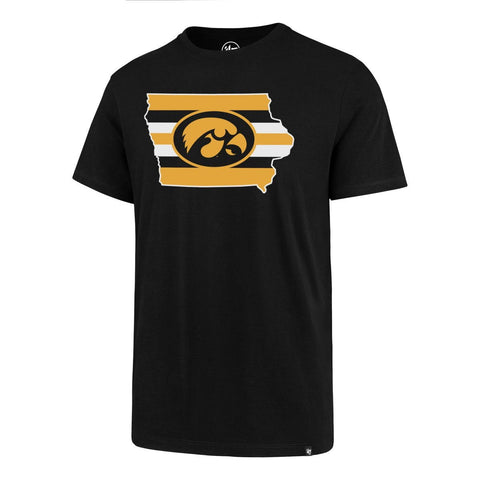 Shop Iowa Hawkeyes 47 Brand Jet Black Regional Super Rival T-Shirt - Sporting Up