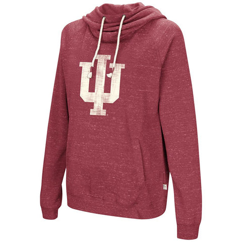 Indiana hoosiers colisseum sudadera con capucha ultra suave carmesí para mujer - sporting up