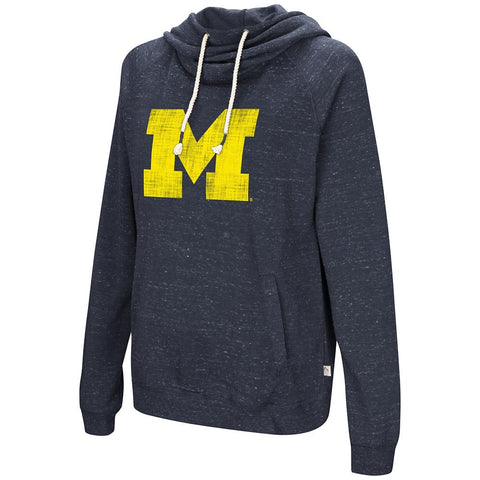 Shop Michigan Wolverines Colosseum WOMEN'S Navy Ultra Soft Hoodie Sweatshirt - Sporting Up