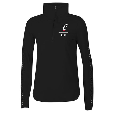 Compre el jersey de línea lateral Heatgear de 1/2 cremallera de Under Armour de los Cincinnati Bearcats para mujer - sporting up