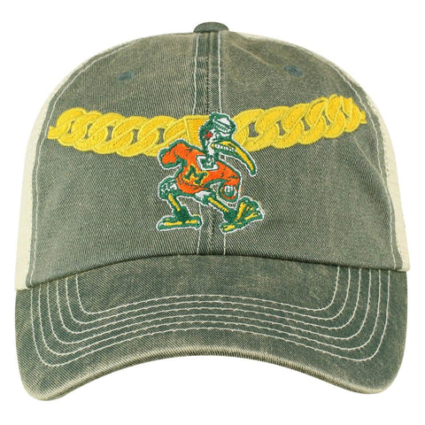 Compre malla ajustable de "cadena de facturación" verde de remolque de los huracanes de miami. gorra de sombrero - haciendo deporte