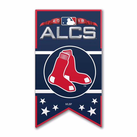 Shop Boston Red Sox 2018 MLB Postseason ALCS Banner Metal Lapel Pin - Sporting Up