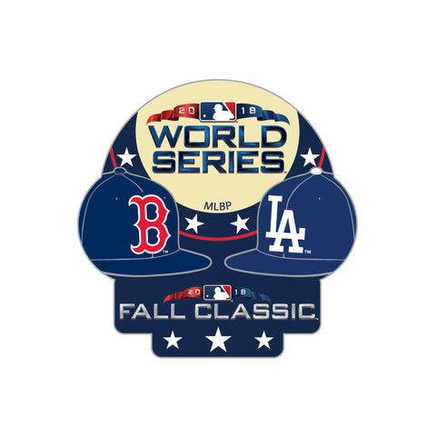 Shop Los Angeles Dodgers Boston Red Sox 2018 World Series Fall Classic Dueling Pin - Sporting Up