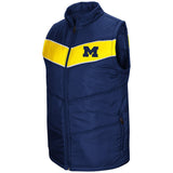 Michigan Wolverines Colosseum "Red Beaulieu" Full Zip Puffer Vest - Sporting Up
