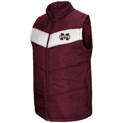 Mississippi State Bulldogs Colosseum "Red Beaulieu" Full Zip Puffer Vest - Sporting Up