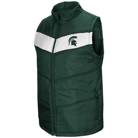 Shop Michigan State Spartans Colosseum "Red Beaulieu" Full Zip Puffer Vest - Sporting Up
