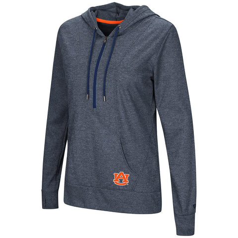 Auburn tigers "socker" 1/2 termisk hoodie-t-shirt med dragkedja för kvinnor - sportig