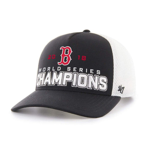 Boston Red Sox 2018 World Series Champions 47 Brand Black MVP Mesh Hat Cap
