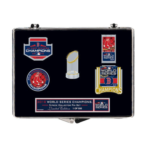 Shop Boston Red Sox 2018 MLB World Series Champions Limited Edition Pin Set (5 Pack) - Sporting Up