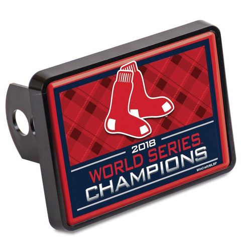 Shop Boston Red Sox 2018 MLB World Series Champions WinCraft Rectangle Hitch Cover - Sporting Up