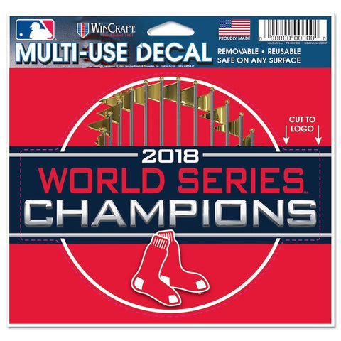 Autocollant multi-usage Wincraft des champions de la série mondiale MLB des Red Sox de Boston 2018 - Sporting Up