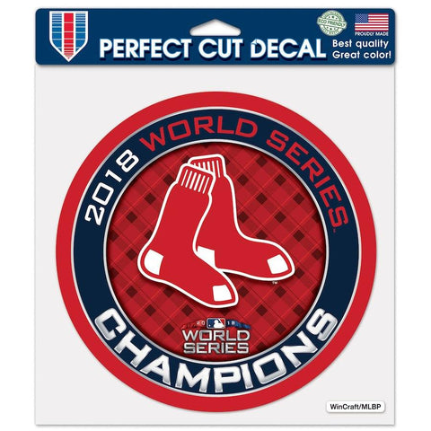Calcomanía grande de corte perfecto de campeones de la Serie Mundial de la MLB de los Boston Red Sox 2018 (8 x 8 pulgadas) - Sporting Up