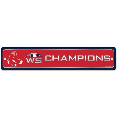 Boston red sox 2018 mlb campeones de la serie mundial wincraft letrero de pared de plástico - sporting up