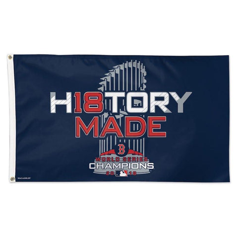 Bandera de lujo WinCraft de campeones de la Serie Mundial de la MLB de los Boston Red Sox 2018 (3'x5') - Sporting Up