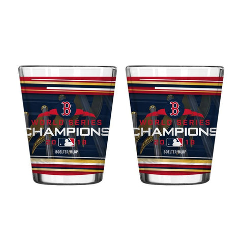 Achetez le verre à shot sublimé Boelter des champions de la série mondiale 2018 des Red Sox de Boston (2oz) - Sporting Up