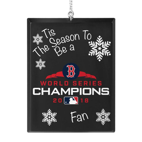 Ornement de Noël des champions de la série mondiale 2018 des Red Sox de Boston - Sporting Up