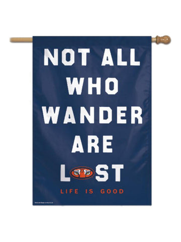 Auburn Tigers WinCraft "No todos los que deambulan están perdidos" La vida es buena bandera vertical - Sporting Up
