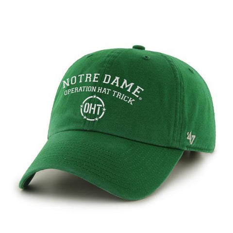 Shop Notre Dame Fighting Irish OHT 47 Brand Kelly Green Adj. Strapback Slouch Hat Cap - Sporting Up