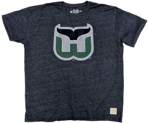 Shop Hartford Whalers Retro Brand Navy Soft Tri-Blend Short Sleeve Hockey T-Shirt - Sporting Up