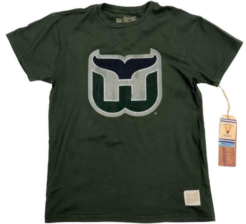 Shop Hartford Whalers Retro Brand Forest Green Vintage Whale Tail Cotton T-Shirt - Sporting Up