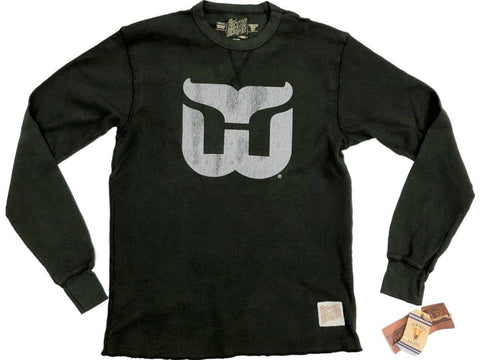 Hartford Whalers Retro-Markengrünes, leichtes Pullover-T-Shirt mit Waffelmuster – sportlich