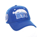 Brigham Young BYU Cougars Zephyr LaVell Edwards Structured Flexfit Hat Cap (M/L) - Sporting Up