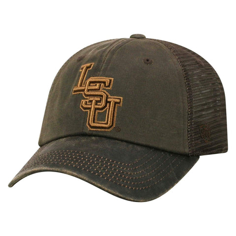 Shop LSU Tigers TOW Brown "Chestnut" Style Mesh Adj. Strap Relax Hat Cap - Sporting Up