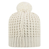 Kansas Jayhawks TOW Women's Ivory "Slouch" Style Soft Knit Poofball Beanie - Sporting Up