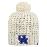 Kentucky Wildcats TOW Women's Ivory "Slouch" Style Soft Knit Poofball Beanie - Sporting Up