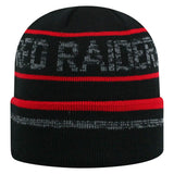 Texas Tech Red Raiders TOW Black Striped "Effect" Style Cuffed Knit Beanie Cap - Sporting Up