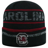 South Carolina Gamecocks TOW Black Striped "Effect" Style Cuffed Knit Beanie Cap - Sporting Up