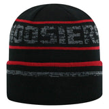 Indiana Hoosiers TOW Black Striped "Effect" Style Cuffed Knit Beanie Cap - Sporting Up