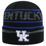 Kentucky Wildcats TOW Black Striped "Effect" Style Cuffed Knit Beanie Cap - Sporting Up
