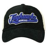 Kansas jayhawks remolque pana "rebelde" y gorra de sombrero relajado snapback de malla - sporting up