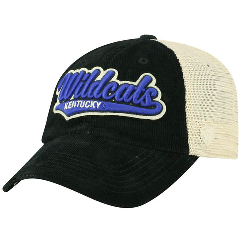 Les Wildcats du Kentucky remorquent une casquette de chapeau relax en velours côtelé et en maille « rebelle » - faire du sport