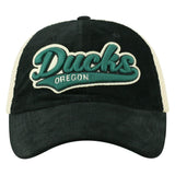 Oregon Ducks TOW "Rebel" Corduroy & Mesh Snapback Relax Hat Cap - Sporting Up