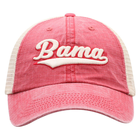 Shop Alabama Crimson Tide TOW Red "Raggs" Mesh Script Logo Snapback Slouch Hat Cap - Sporting Up