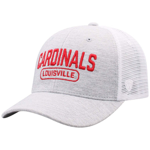 Shop Louisville Cardinals TOW Gray "Notch II" Mesh Structured Snapback Hat Cap - Sporting Up