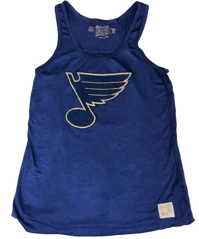 Shop St. Louis Blues Retro Brand WOMEN Blue Sleeveless Performance Tank Top - Sporting Up
