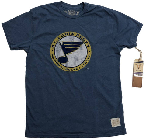 Shop St. Louis Blues Retro Brand Blue Vintage Cotton Blend Short Sleeve T-Shirt - Sporting Up