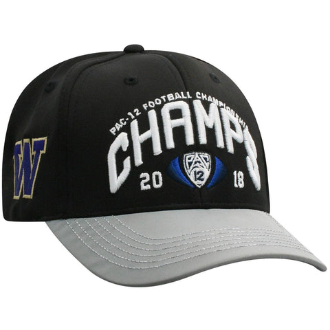 Washington Huskies 2018 PAC-12 College Football Champions Locker Room Hat Cap - Sporting Up