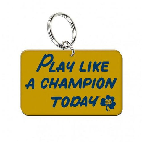 Shop Notre Dame Fighting Irish WinCraft Gold "Play Like a Champion Today" Keychain - Sporting Up