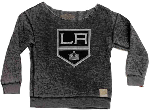 Shoppen Sie Los Angeles Kings Retro-Marken-Damen-Sweatshirt mit grauem Cutoff und Vintage-Design – sportlich