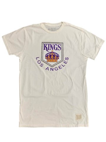 Shop Los Angeles Kings Retro Brand White Soft Cotton Short Sleeve Vintage T-Shirt - Sporting Up