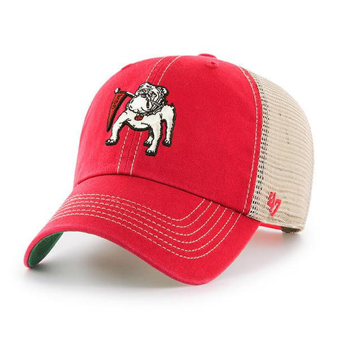 Shop Georgia Bulldogs 47 Brand Red Vintage Trawler Clean Up Mesh Adj. Slouch Hat Cap - Sporting Up